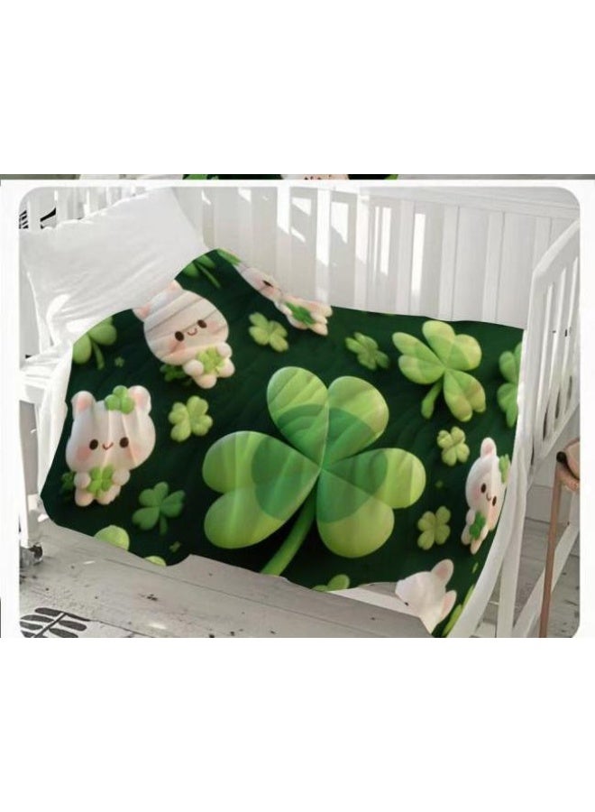 عام بطانية رقيقة من الفانيلا الكرتونية للأطفال أو الطلاب (دافئة ومريحة ومناسبة للنوم والألعاب) 100 سم * 150 سم - 538 - Image 1