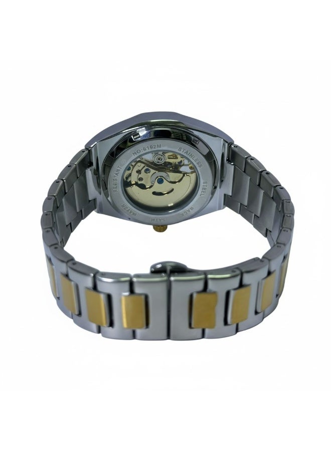 SHADOW Legacy SD8192M Automatic Skeleton Watch for Men Stainless Steel Two-Tone Gold & Silver Luxury Mechanical Wrist Watch - Image 4