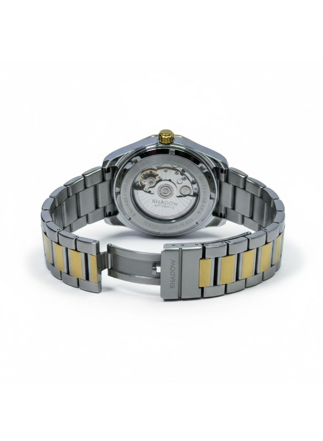 SHADOW Legacy SD8192M Automatic Skeleton Watch for Men Stainless Steel Two-Tone Gold & Silver Luxury Mechanical Wrist Watch - Image 3