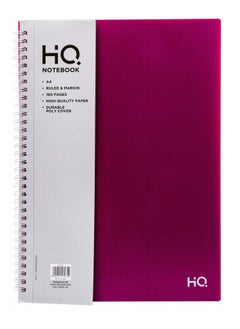 HQ A4 Size Poly Wiro Notebook 160 Pages Purple 