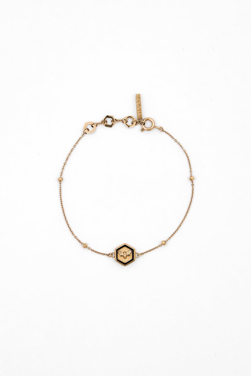 OLIVIA BURTON Women Minima Bee Carnation Gold Bracelet, Rose Gold  - Image 4