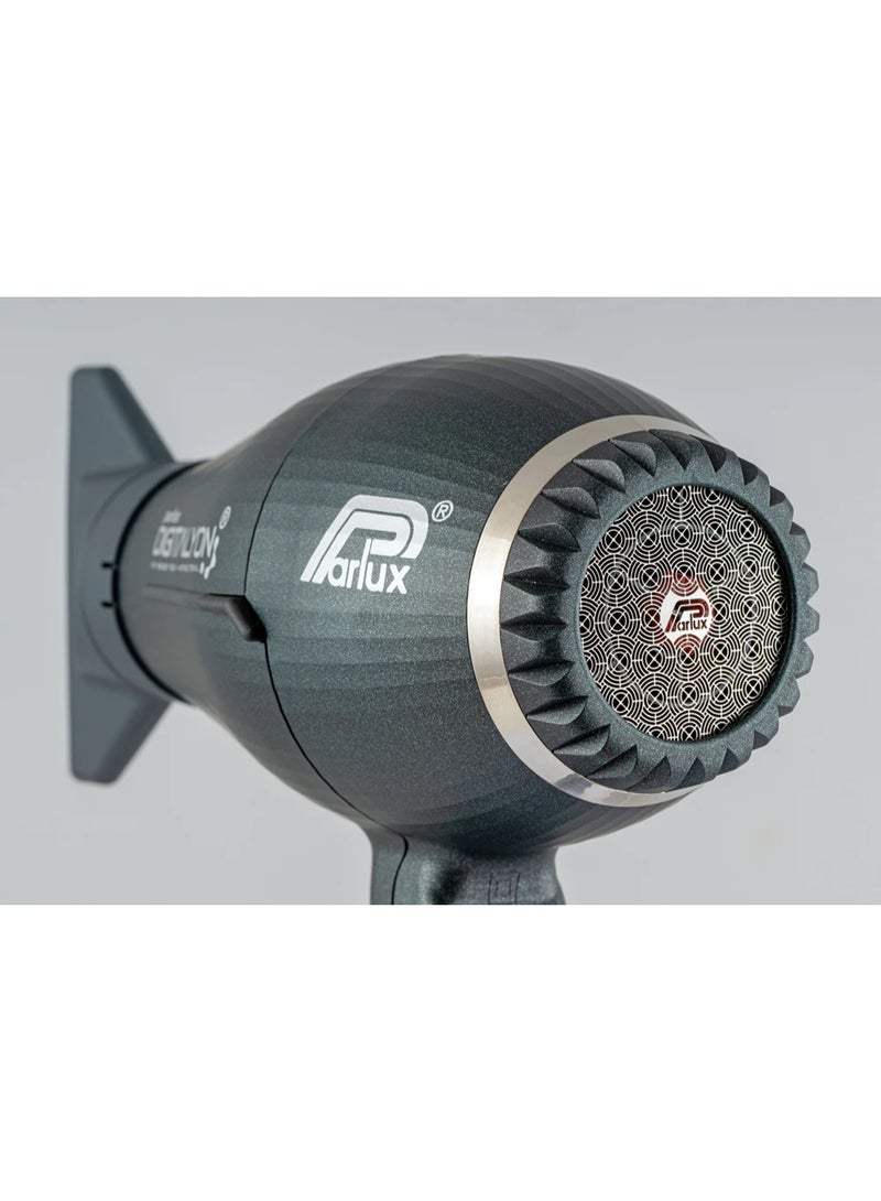بارلوكس مجفف شعر Parlux DIGITALYON بتقنية مؤين الهواء [قابس أوروبي 220 فولت] أنثراسايت، وحدة واحدة - Image 2