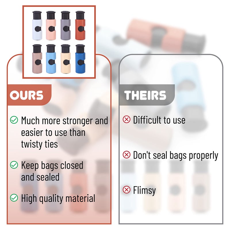 Mr. Pen- Bag Clips, 8 Pack, Squeeze and Lock Bread Bag Clips for Food Storage, Food Clips for Bags, Bread Clips, Plastic Bag Clip, Bag Closure Clips, Bread Clips Plastic, Bread Bag Clip - Image 4