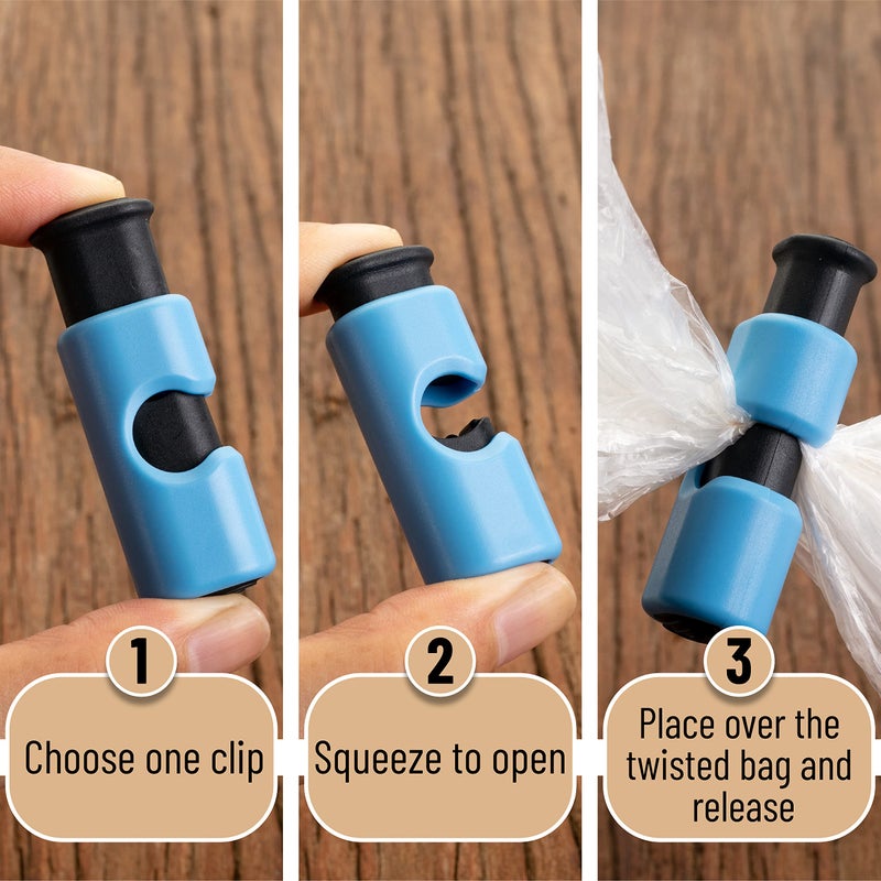 Mr. Pen- Bag Clips, 8 Pack, Squeeze and Lock Bread Bag Clips for Food Storage, Food Clips for Bags, Bread Clips, Plastic Bag Clip, Bag Closure Clips, Bread Clips Plastic, Bread Bag Clip - Image 5