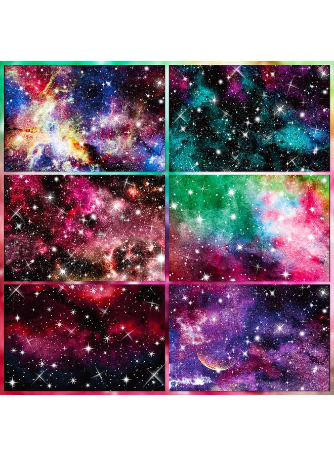 Bluejw 12 Sheets/pack DIY Photo Album Scrapbook Paper Hand Account Pink Galaxy Material Paper Background Paper 6 Inch Pattern Paper - Image 4