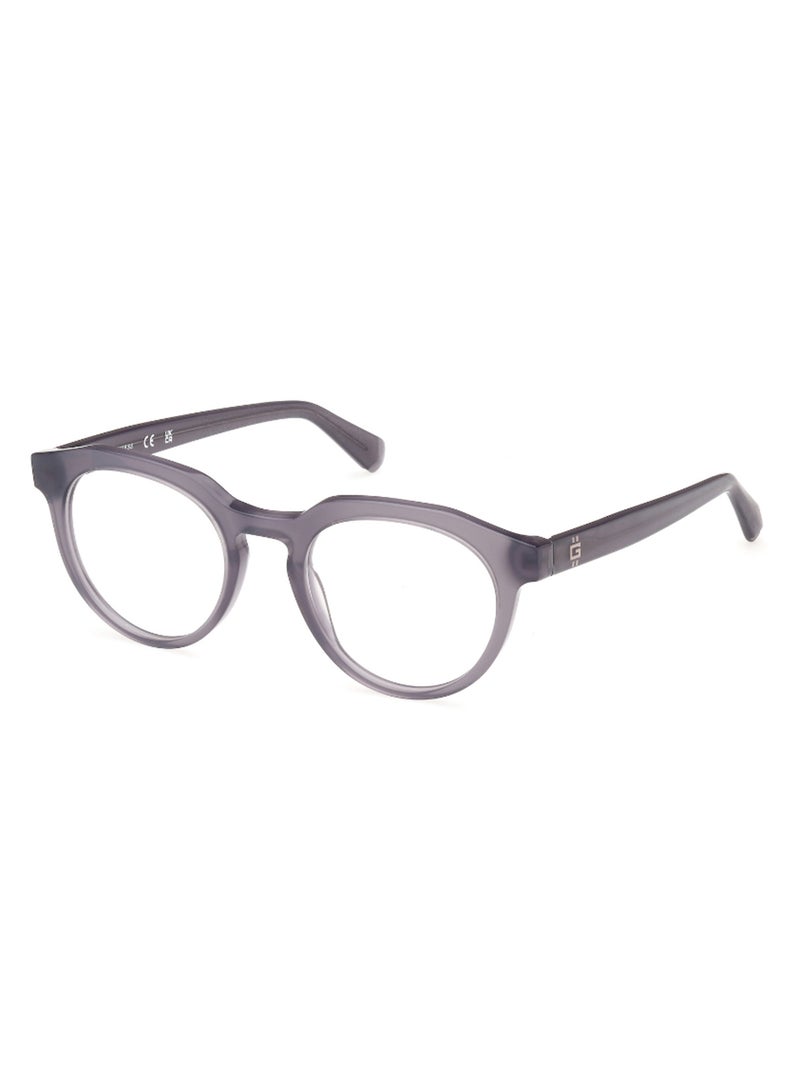 GUESS Men's Round Shape Eyeglass Frames - GU5013402049 - Lens Size: 49 Mm - Grey - Image 1