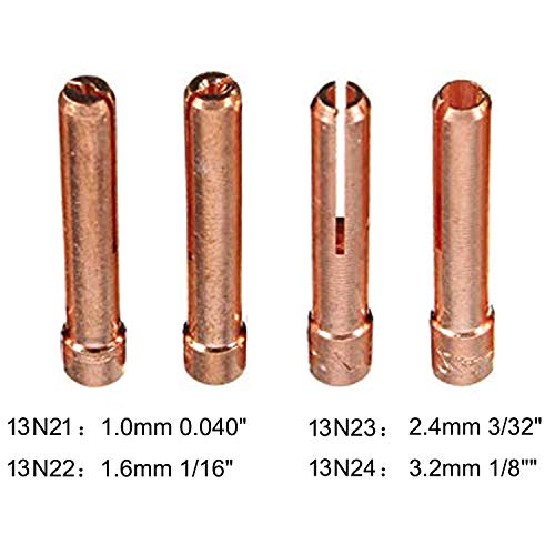 Zinger 37pcs TIG Welding Torch Gas Lens Kit Accessories for DB SR WP 9 20 25 Tig Welding Torch,with #10 Cup+Alumina Nozzle+Collet+Gas Lens Collets Body +Cup Gasket etc - Image 4