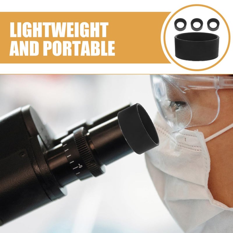 4Pcs Reusable Rubber Microscope Eyepiece Covers Protective Shields for Science Laboratory Classroom Use - Image 4
