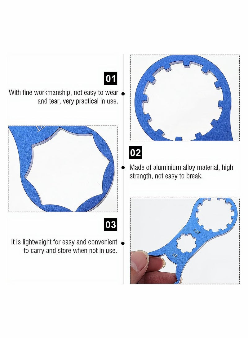 Y&D Bicycle Wrench, Bike Front Fork Shoulder Cover Wrench Cap Removal and Installation Spanner Tool, Repair Tool for XCM/XCT/RST MTB Bike, 2 Pcs, Blue Red - Image 5