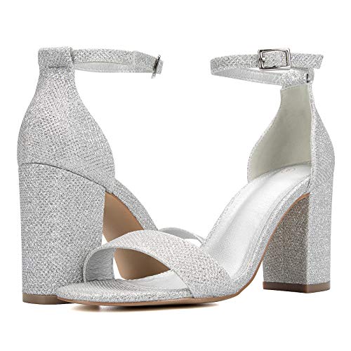 COASIS Women's Chunky Block Heels Open Toe Ankle Strap 3.5 Inch Heeled Sandals - Image 2