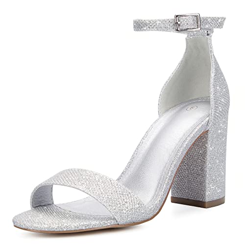 COASIS Women's Chunky Block Heels Open Toe Ankle Strap 3.5 Inch Heeled Sandals - Image 1