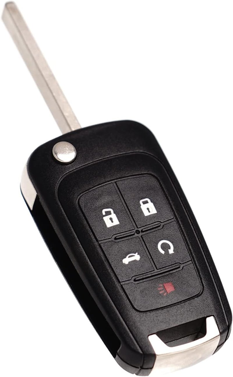 MechanMagic Remote Flip Key Fob Replacement Fits for Chevy Cruze Equinox Camaro Malibu Sonic Impala Buick LaCrosse Regal Verano Encore Allure GMC Terrain 2010-2021 Keyless Entry Remote Control OHT01060512 Set 1 - Image 1