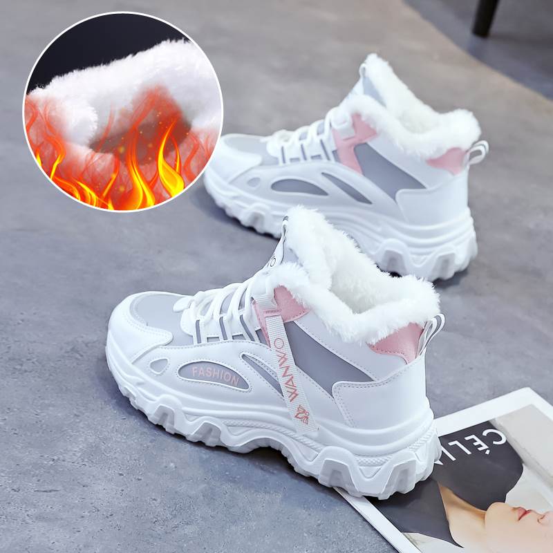 Shopping Mall Same Style Winter Cotton Shoes Women'S Fleece-Lined Thickened Martin Short Boots Snow Boots - Image 4
