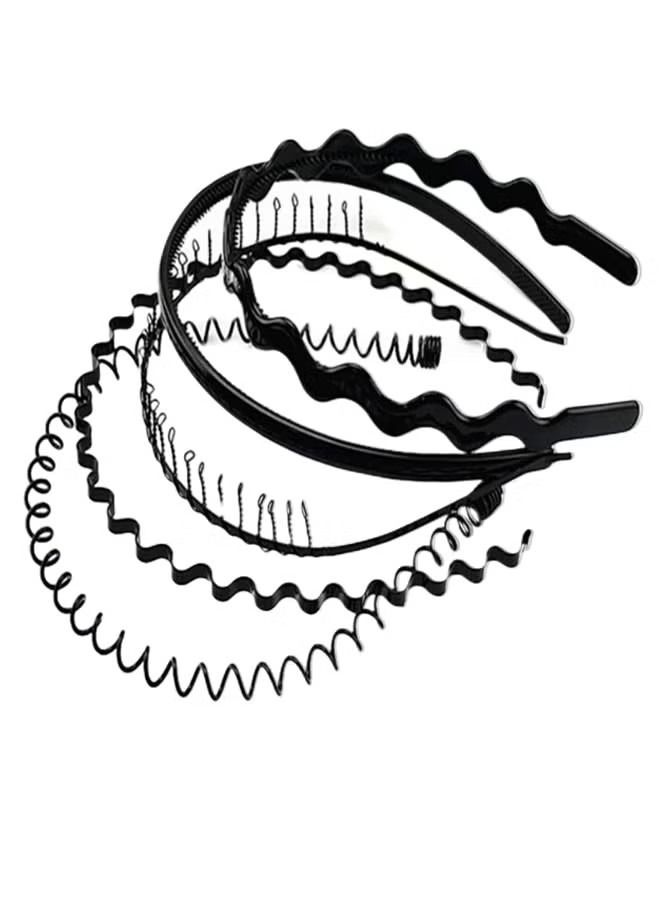 أوريتي 5 قطع شريط الشعر المموجة مجموعة أسود حجم واحد - Image 5