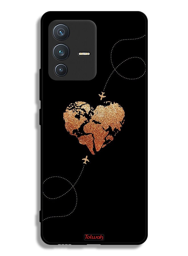 Tolwak Vivo S12 5G Protective Case Cover Airplanes Touching Heart - Image 1
