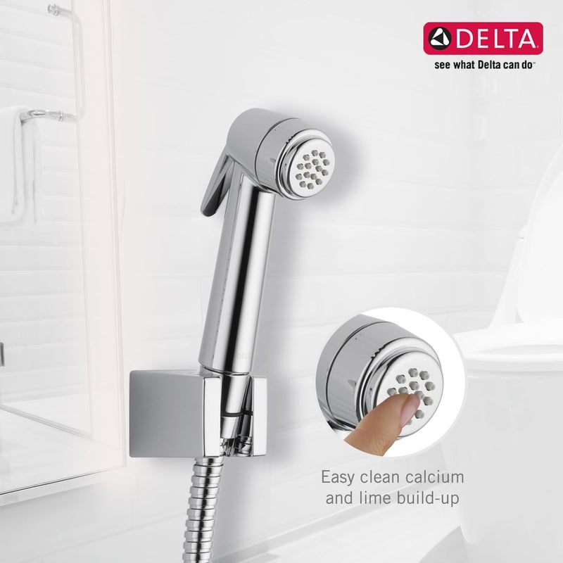 Delta Faucet 22900-I ABS Health Faucet with SS-304 Grade 1.25 Meter Flexible Hose Pipe & Wall Hook, Contemporary Premium Hygiene Spray/ Jet Spray/ Health Faucet Gun in Polished Chrome - Image 3