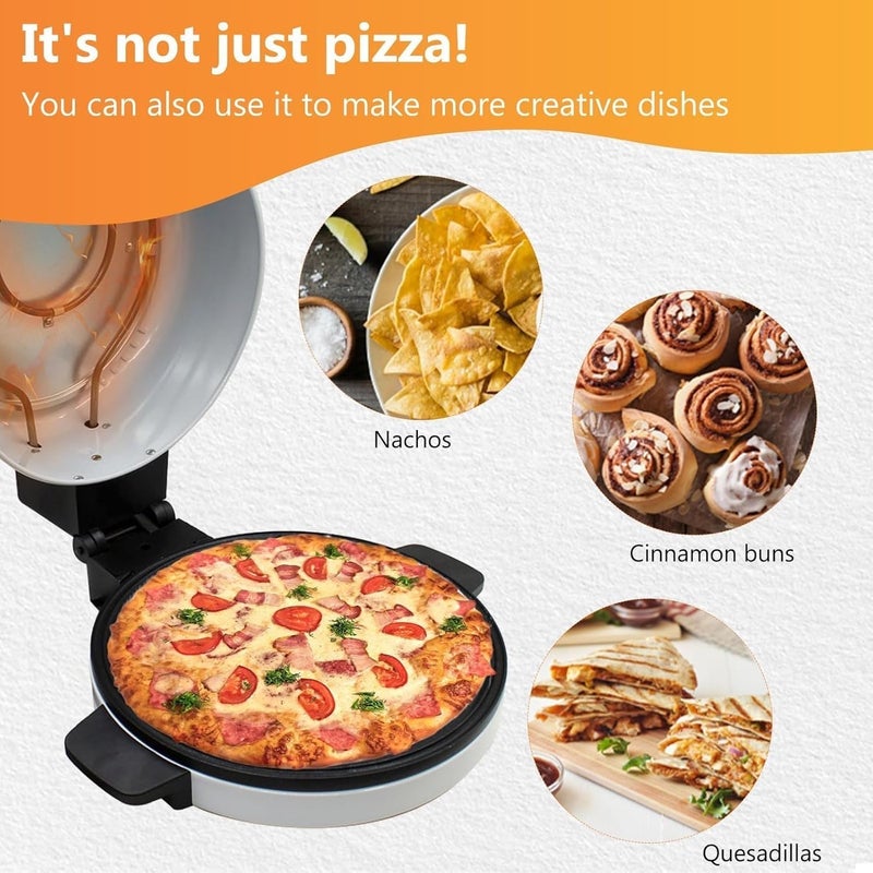 Derovan Electric Pizza Oven – Countertop Stone-Bake Machine, Crispy Crust in Just 6 Minutes - Image 2