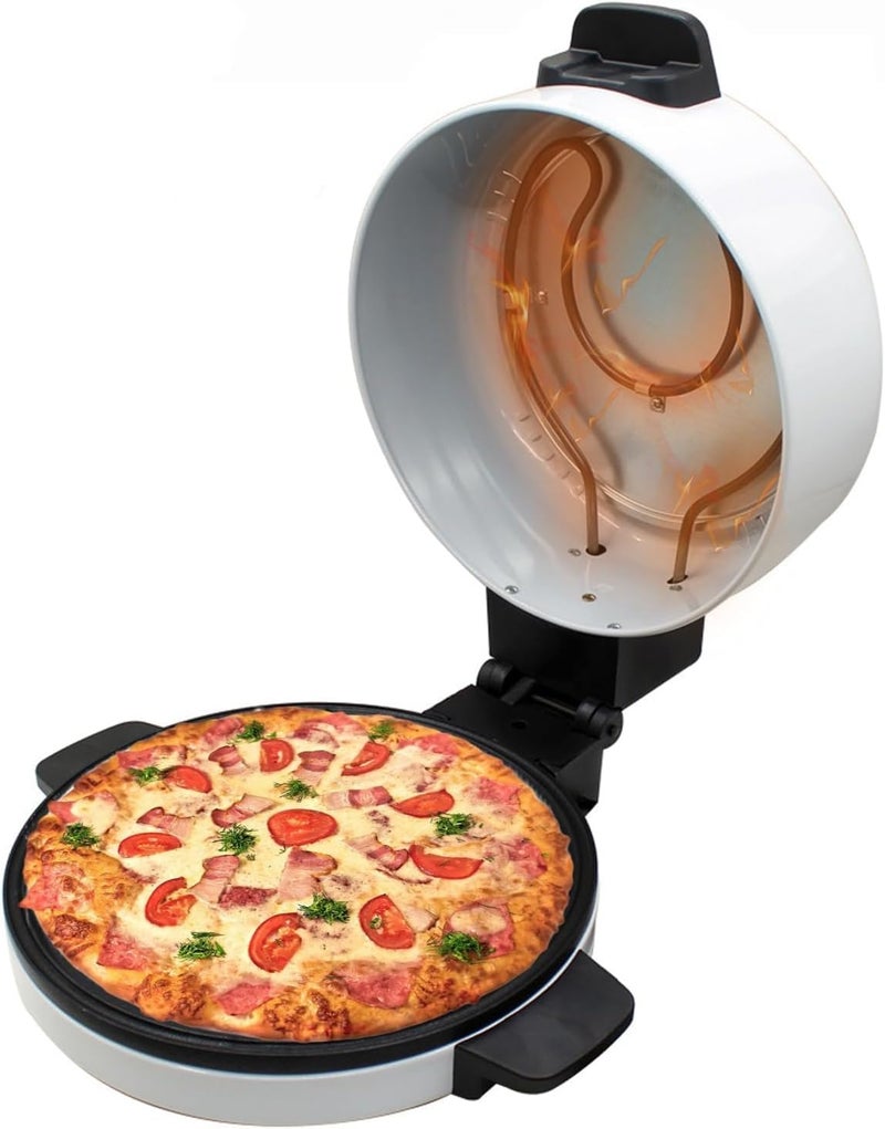 Derovan Electric Pizza Oven – Countertop Stone-Bake Machine, Crispy Crust in Just 6 Minutes - Image 1
