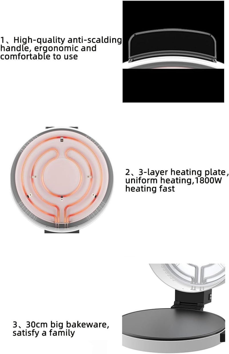 Derovan Electric Pizza Oven – Countertop Stone-Bake Machine, Crispy Crust in Just 6 Minutes - Image 5