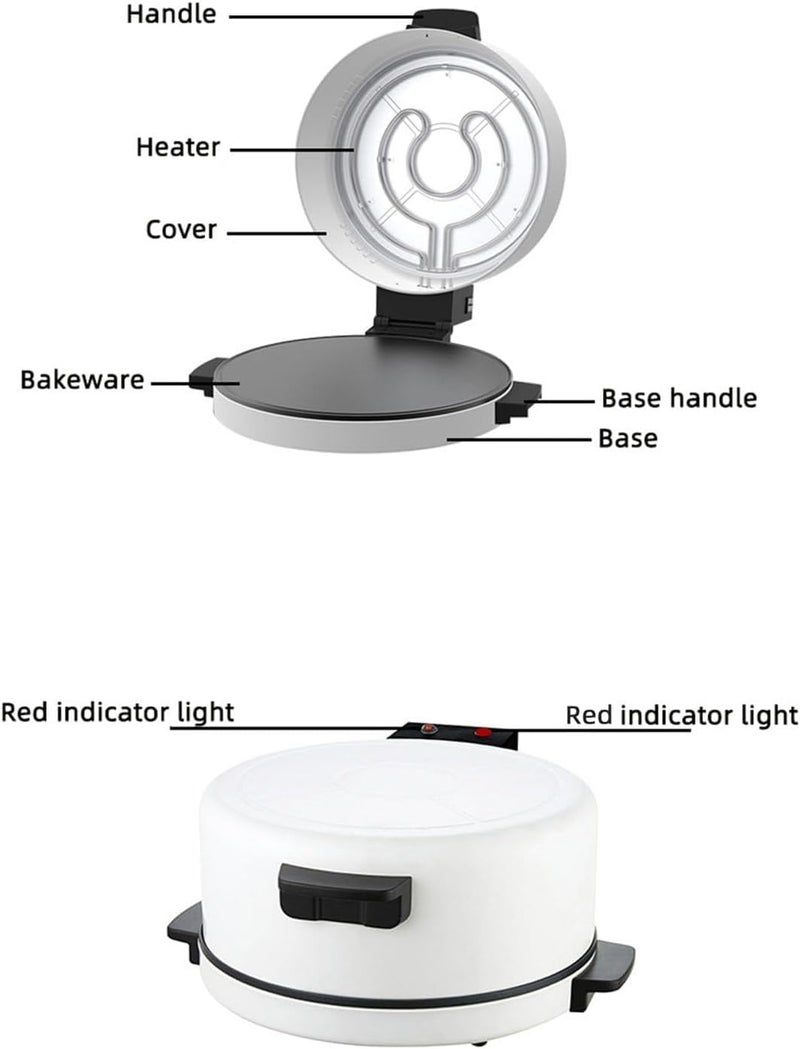 Derovan Electric Pizza Oven – Countertop Stone-Bake Machine, Crispy Crust in Just 6 Minutes - Image 4