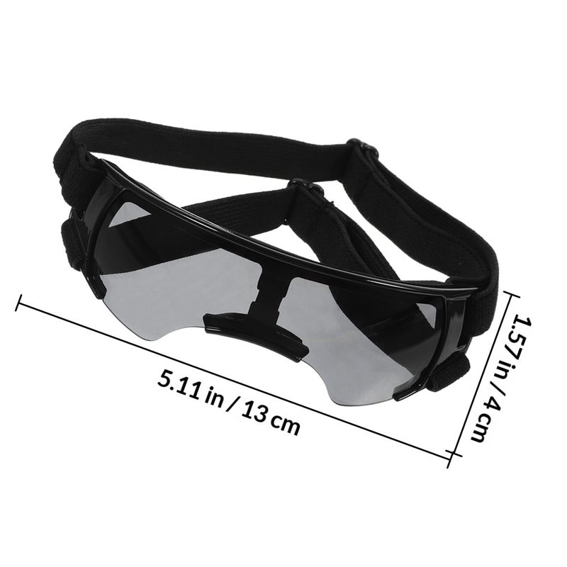 Dog Sunglasses UV Snowproof Puppy Glasses for Small to Medium Breed Dog for Outdoor Driving Riding with Frame Adjustable Straps - Image 2
