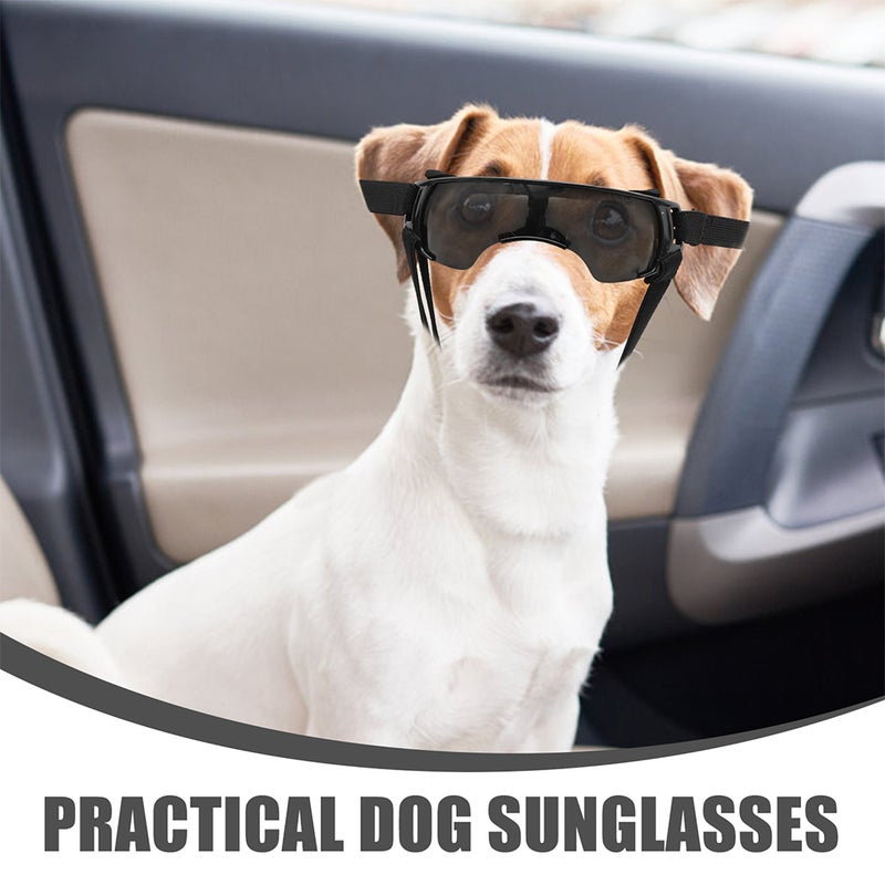 Dog Sunglasses UV Snowproof Puppy Glasses for Small to Medium Breed Dog for Outdoor Driving Riding with Frame Adjustable Straps - Image 5