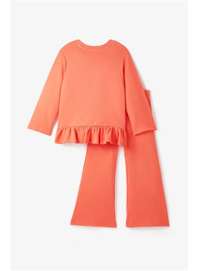 جون June Girl Camisole Skirt Flounce Set Coral