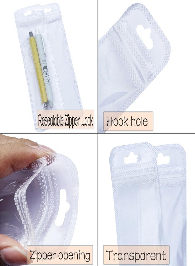 BOBECI 100 Pcs Packaging Bags for Small Business, Resealable Pouch Bag for Pens, 2.4 X 7.3" Clear Food Storage Smell Proof Bags for Packaging Lipgloss, Jewelry, Cosmetic, Candy - Image 4