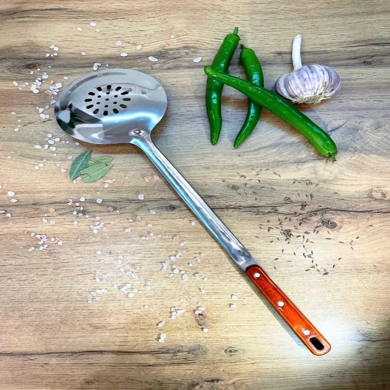 Stainless steel hand-grabbing shovel, Xinjiang hand-grabbing shovel for lamb rice, extended shovel, extended hand-grabbing shovel 47cm - Image 1