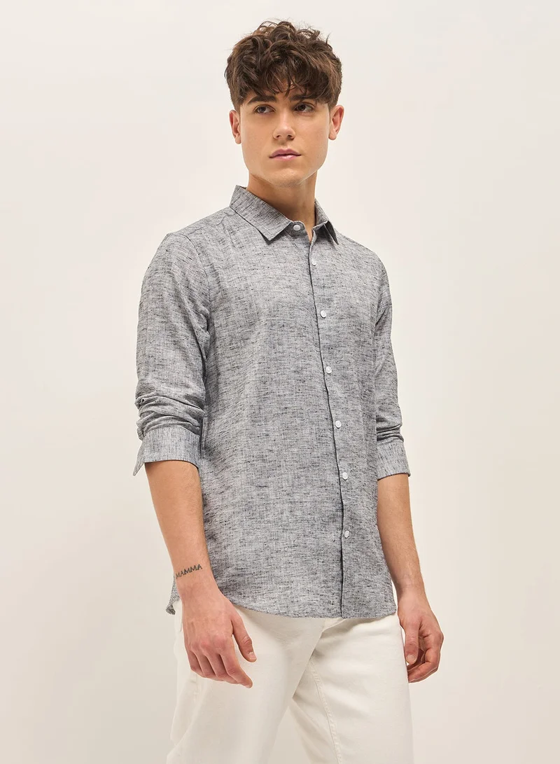 THE BEAR HOUSE Polyester Blend Shirt for Men | Slim Fit, Long Sleeve, Casual & Formal Wear | Soft, Breathable Fabric for Office, Everyday, & All-Season Use in Classic & Trendy