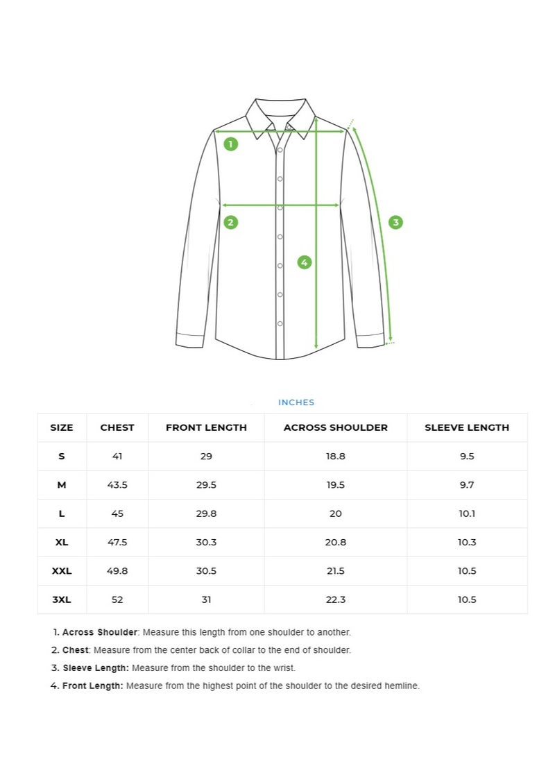 THE BEAR HOUSE Polyester Blend Shirt for Men | Slim Fit, Long Sleeve, Casual & Formal Wear | Soft, Breathable Fabric for Office, Everyday, & All-Season Use in Classic & Trendy - Image 2