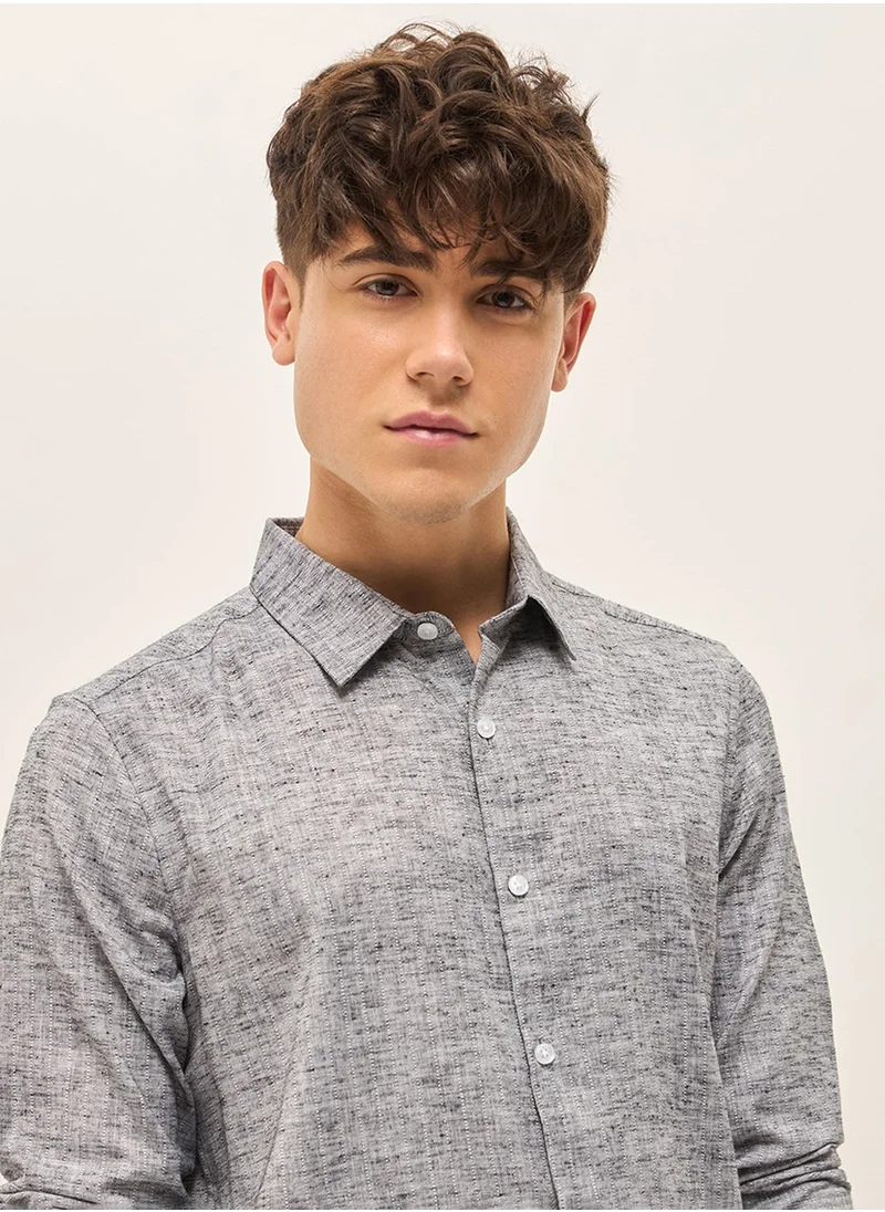 ذا بير هاوس Polyester Blend Shirt for Men | Slim Fit, Long Sleeve, Casual & Formal Wear | Soft, Breathable Fabric for Office, Everyday, & All-Season Use in Classic & Trendy