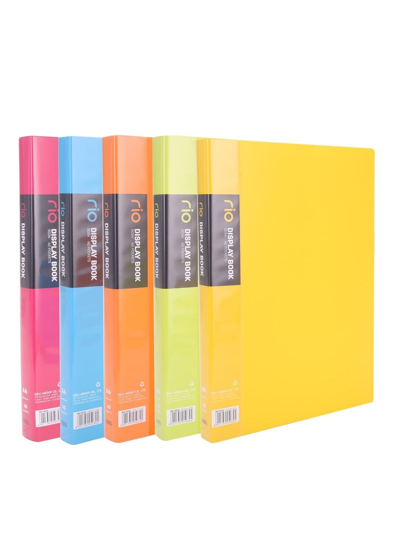 Deli - 5-Piece Display Book 40 Pockets Multicolour - Image 1