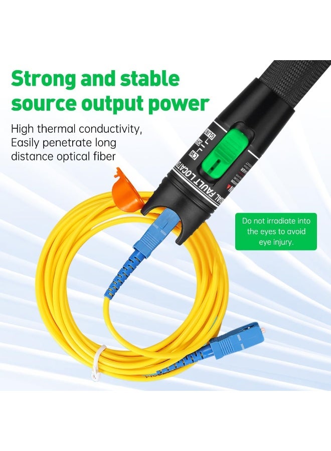 FDTY Fiber Visual Fault Locator 30mW - VFL Fiber Optic Cable Tester Meter - Fiber Optic Tools Source Tester Kit for LC/FC/SC/ST, Network Cable Test - Image 5