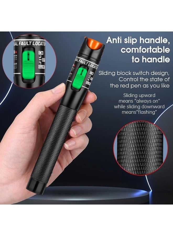 FDTY Fiber Visual Fault Locator 30mW - VFL Fiber Optic Cable Tester Meter - Fiber Optic Tools Source Tester Kit for LC/FC/SC/ST, Network Cable Test - Image 4