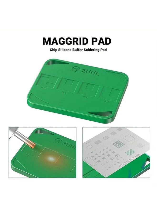 Model SET3 Multifunctional Universal Soldering Pad BGA Replating Template Steel Mesh Positioning Tweezers Scraper Mobile CPU IC Welding Tool Set - Image 2