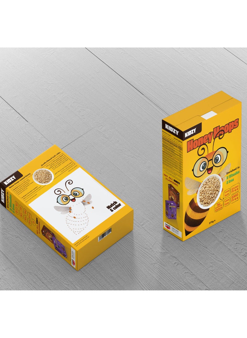 KIDZY Corn Flakes Maize Hoops - Honey - (375g)  - Image 3