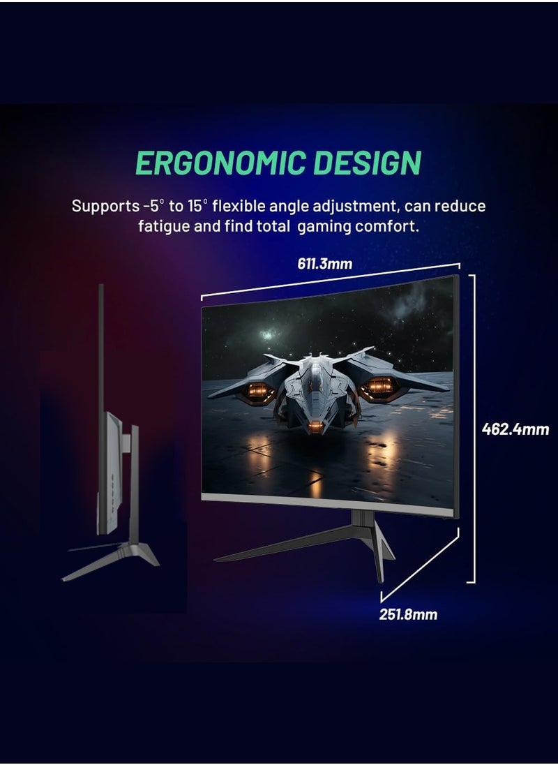 HILUKE 27inch Gaming Monitor QHD 2560*1440p, 190Hz, 2K, IPS Panel, 1ms Response Time, Adaptive sync, PC Computer Monitor, 3-Sided Frameless, Ultra Slim, 99% sRGB, Bluelight Filter, HDMI *1, DP*2  - Image 3