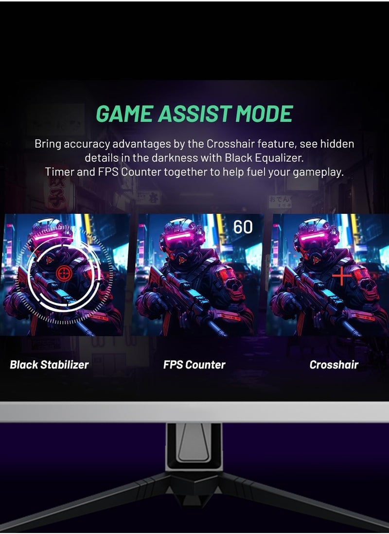 HILUKE 27inch Gaming Monitor QHD 2560*1440p, 190Hz, 2K, IPS Panel, 1ms Response Time, Adaptive sync, PC Computer Monitor, 3-Sided Frameless, Ultra Slim, 99% sRGB, Bluelight Filter, HDMI *1, DP*2  - Image 5