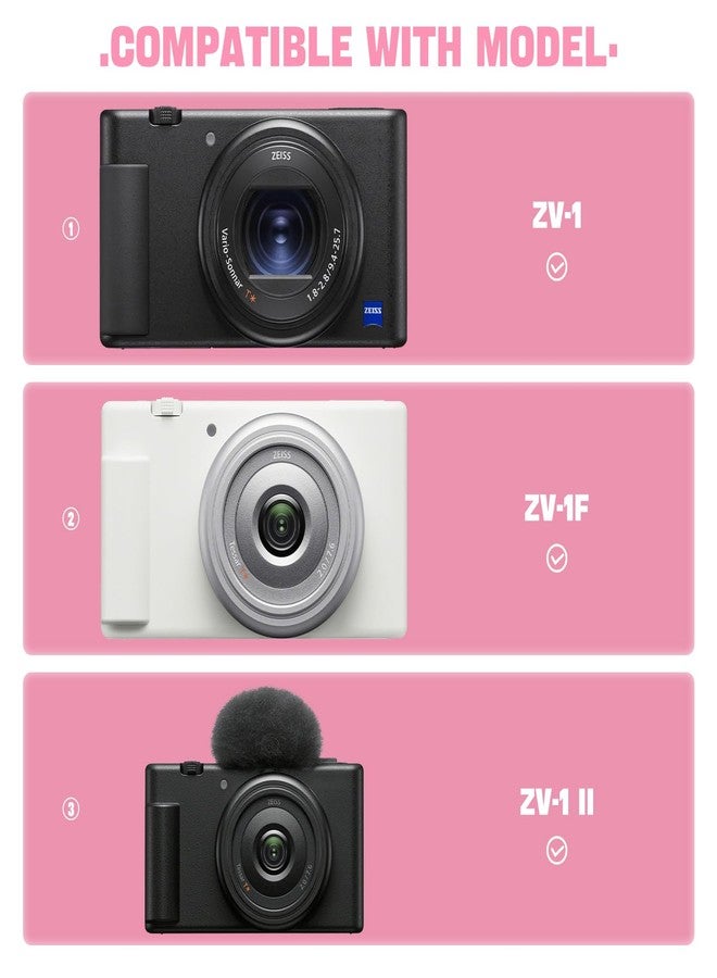 HESPLUS Camera Case for Sony ZV-1/ ZV-1F/ ZV-1 II Digital Camera for Content Creators and Vloggers, Camera Protective Box Hard Travel Storage Bag, Mesh Pocket fits Cable, Batteries, SD Card, Pink - Image 3