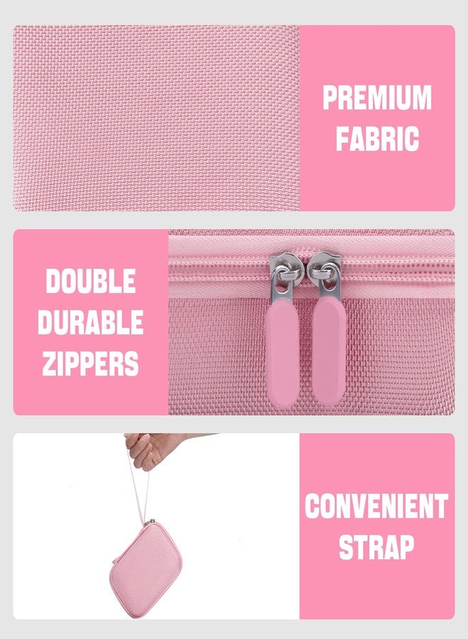 HESPLUS Camera Case for Sony ZV-1/ ZV-1F/ ZV-1 II Digital Camera for Content Creators and Vloggers, Camera Protective Box Hard Travel Storage Bag, Mesh Pocket fits Cable, Batteries, SD Card, Pink - Image 5