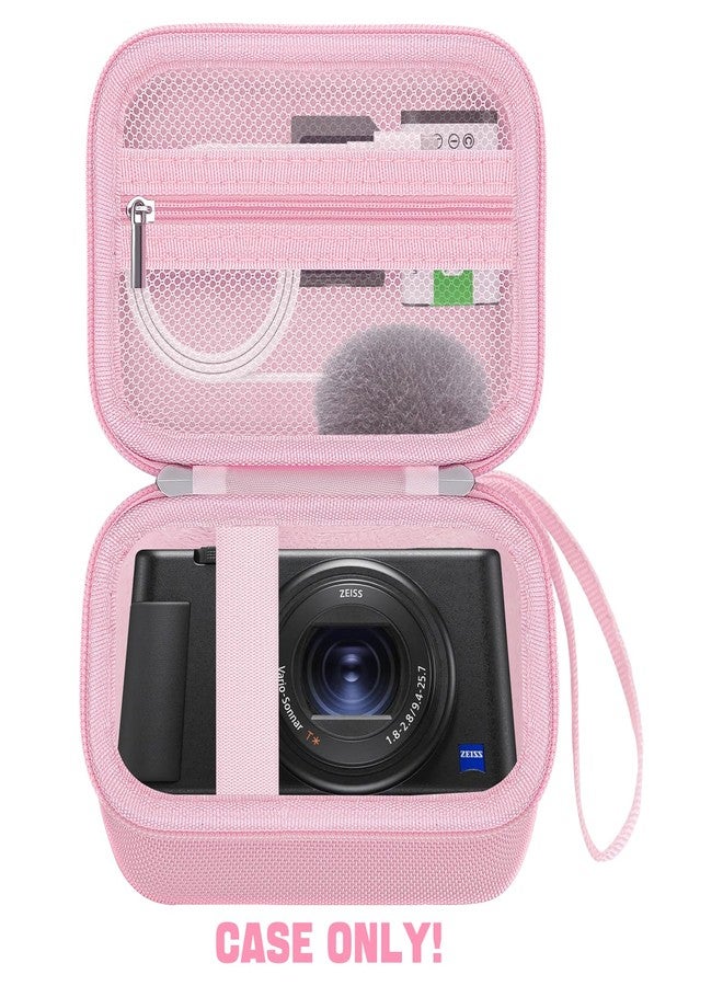HESPLUS Camera Case for Sony ZV-1/ ZV-1F/ ZV-1 II Digital Camera for Content Creators and Vloggers, Camera Protective Box Hard Travel Storage Bag, Mesh Pocket fits Cable, Batteries, SD Card, Pink - Image 4