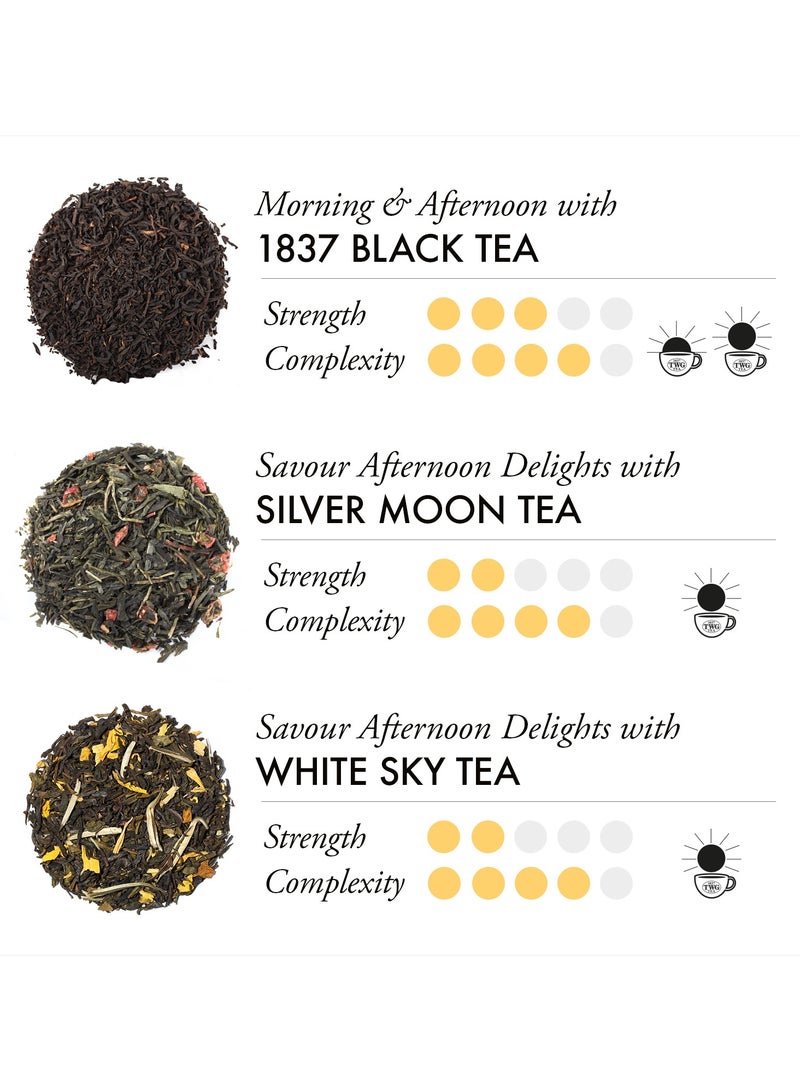 TWG Tea Moon & Sky Selection | 3 Varieties | Exclusive Tea Blends | 15 Hand Sewn Cotton Teabags | Gift Set - Image 2