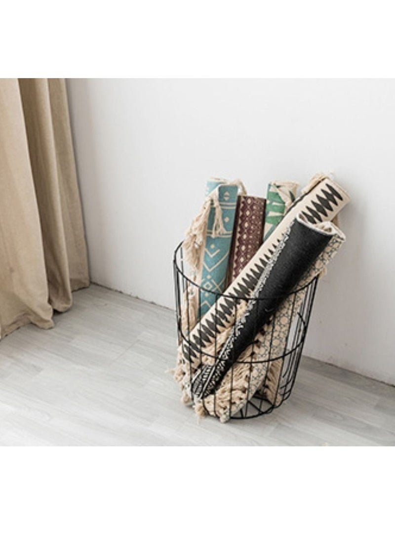 Ethnic Style Handwoven Tassel Carpet for Living Room Bedroom (Size 60×90CM) - Image 5