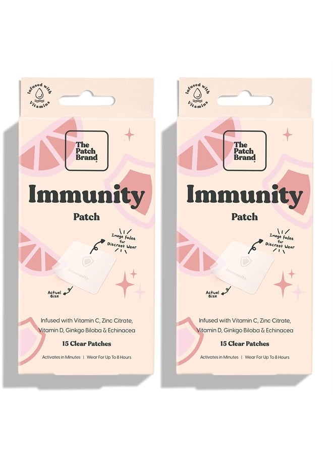 The Patch Brand Immunity Support Patches | Natural Wellness Infused with Vitamin C, Zinc Citrate, Vitamin D, Ginko Biloba and Echinacea - Image 1