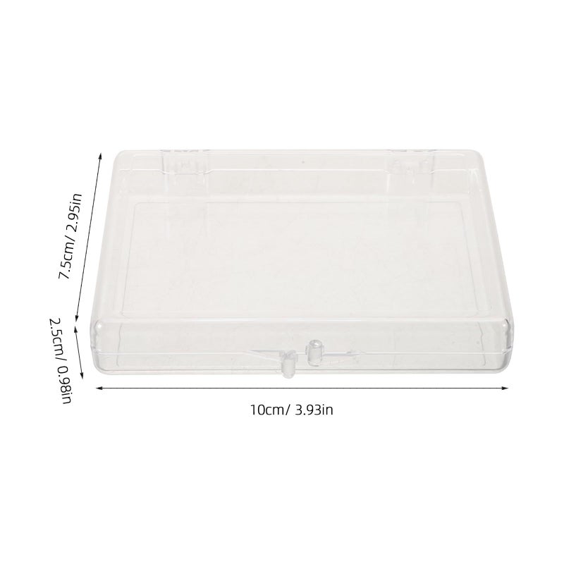 8pcs Large Acrylic Business Card Storage Box With Lid Transparent Office Desktop Organizer For Holder - Image 3
