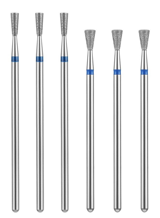 APLZGMG 6Pcs Inverted Cone Nail Drill Bit, Carbide Micro Cuticle Remover Bits for Acrylic Gel Nails, 3/32" Russian Diamond Nail Drill Bits in 2 Styles, Cuticle Bit for Nails Drills for Manicure and Pedicure - Image 1