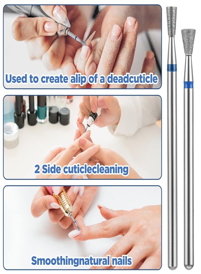 APLZGMG 6Pcs Inverted Cone Nail Drill Bit, Carbide Micro Cuticle Remover Bits for Acrylic Gel Nails, 3/32" Russian Diamond Nail Drill Bits in 2 Styles, Cuticle Bit for Nails Drills for Manicure and Pedicure - Image 5