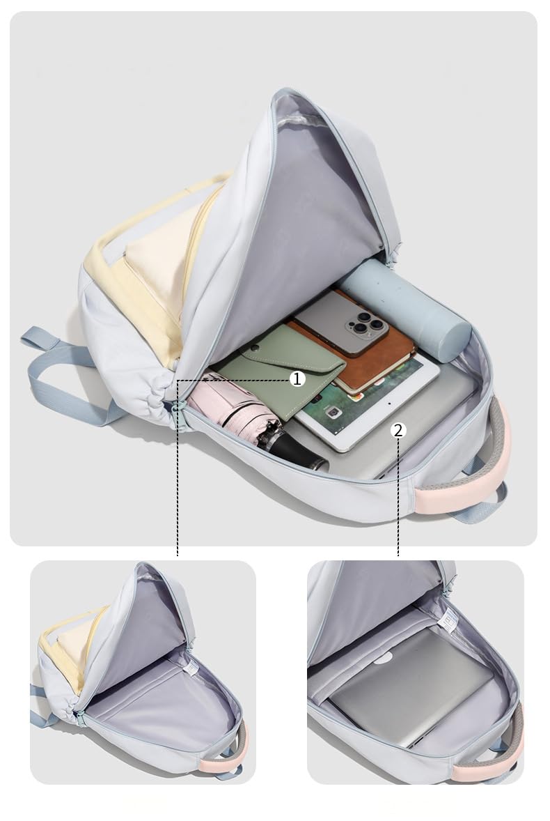 Preptep Backpack for Girls with Accessories Laptop Cute Bookbags 16 Inch Kawaii Kids Elementary Middle High School Bag College Travel Daypack Gifts for Teenage Women Students - Image 5