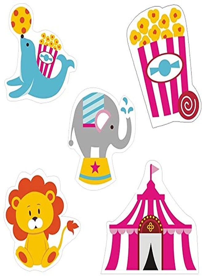PrettyurParty Pretty UR Party Girly Carnival Theme Paper Cutouts for Birthday Parties, Carnival Party Supplies décor, Circus Birthday Party Decoration Cut-Outs - Multicolour(10 pcs) - Image 1